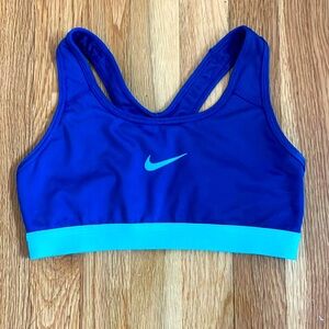 Nike sport bra small blue/turq